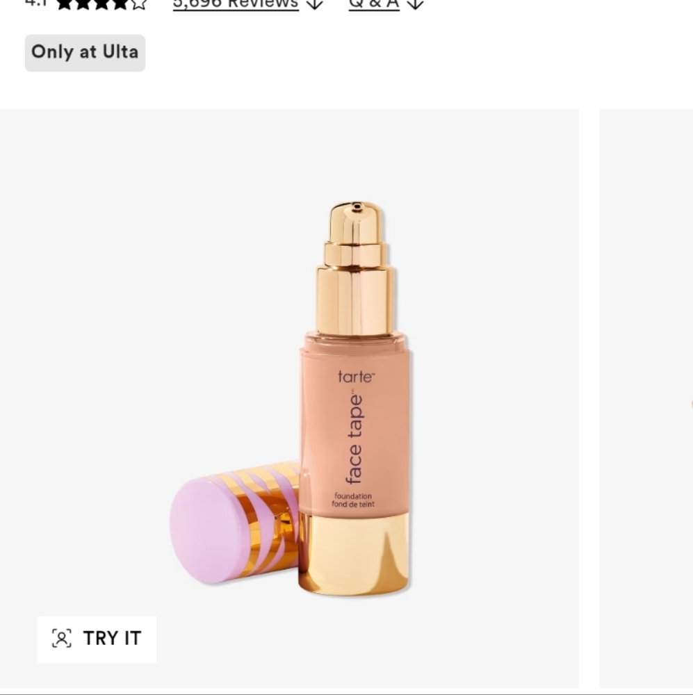 tarte Amazonian Face Tape foundation in 27B light- medium beige NIB NEW IN